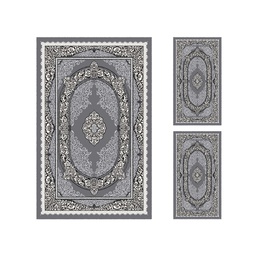 MELODIE 8905C (Rectangular, ( T 130X220 + 2T 60X110 ), GRIS FONCE_GRIS CLAIRE)