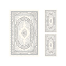MELODIE 8905A (Rectangular, ( T 130X220 + 2T 60X110 ), BLANC CASSE_GRIS CLAIRE)
