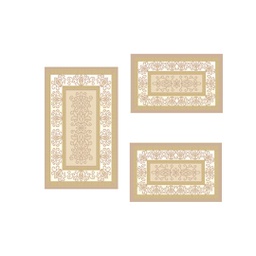 BRAGA 98740 (Rectangulaire, ( T 80X130 + 2T 65X100 ), MARRON BRONZE)