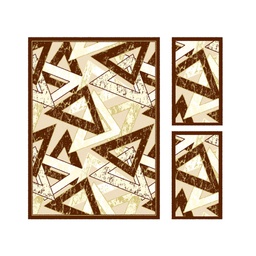 BRAGA 98710 (Rectangular, ( T 160X220 + 2T 60X110 ), MARRON BORDEAUX)