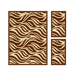 BRAGA 98723 (Rectangulaire, ( T 160X220 + 2T 60X110 ), MARRON BORDEAUX)