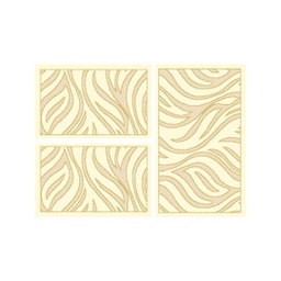 BRAGA 98723 (Rectangulaire, ( T 80X130 + 2T 65X100 ), ECRU)