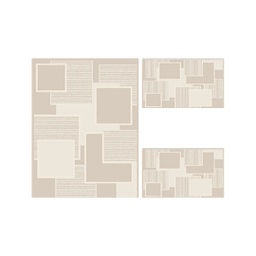 DUBAI 97381 (Rectangulaire, ( T 100X130 + 2T 60X100 ), IVOIRE)