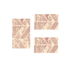 DUBAI 9460L (Rectangular, ( T 80X130 + 2T 65X100 ), BOIS DE ROSE)