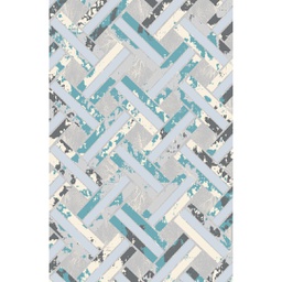 OZEL 96720 (Rectangulaire, 200X280, SHRINK GRIS CLAIR / BLEU TRQ)