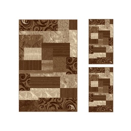 NOUR 50819 (Rectangulaire, ( T 140X220 + 2T 60X110 ), MARRON BRONZE)