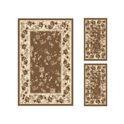 NOUR 59379 (Rectangular, ( T 140X220 + 2T 60X110 ), MARRON BRONZE)