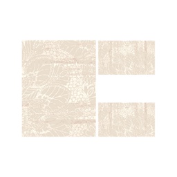 MADRID 93680 (Rectangular, ( T 100X130 + 2T 60X100 ), ECRU SHRINK - IVOIRE)