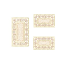 BRAGA 98740 (Rectangular, ( T 80X130 + 2T 65X100 ), BLANC CASSE)
