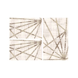 MUGLA 99490 (Rectangulaire, ( T 80X130 + 2T 65X100 ), ECRU SHRINK - IVOIRE)