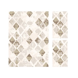 MUGLA 99480 (Rectangulaire, ( T 160X220 + 2T 60X110 ), ECRU SHRINK - IVOIRE)