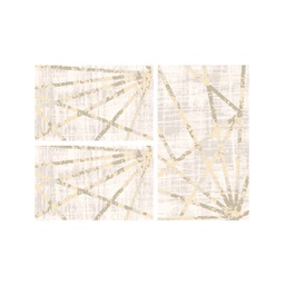 MUGLA 99490 (Rectangular, ( T 80X130 + 2T 65X100 ), ECRU SHRINK - CHAMPAGNE)