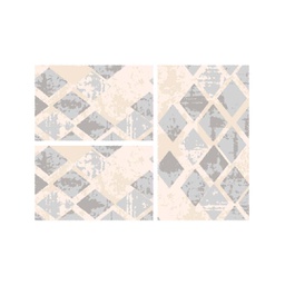 MUGLA 99480 (Rectangulaire, ( T 80X130 + 2T 65X100 ), CREME SHRINK_GRIS CLAIR)