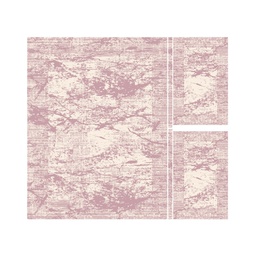 MUGLA 96630 (Rectangular, ( T 160X220 + 2T 60X110 ), CREME SHRINK_BOIS DE ROSE)