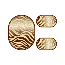 BRAGA 98720 (Oval, ( O 100X130 + 2O 60X100 ), MARRON BORDEAUX)