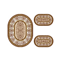 براغا 98740 (بيضوي, ( O 100X130 + 2O 60X100 ), بني عنابي)