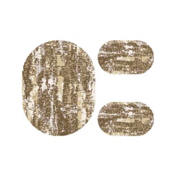 ANKARA 90880 (Ovale, ( O 100X130 + 2O 60X100 ), MARRON CAFE)