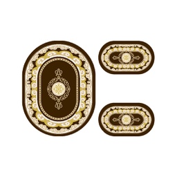 بلازا 92380 (بيضوي, ( O 100X130 + 2O 60X100 ), لون القهوة البني)
