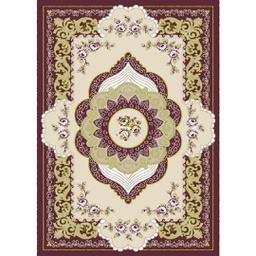 VALENCIA 93000 (Rectangulaire, 200X280, MARRON BORDEAUX_CREME)