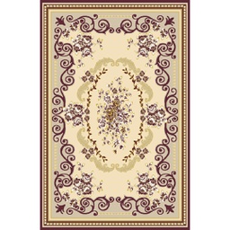 VALENCIA 92760 (Rectangulaire, 200X280, MARRON BORDEAUX_CREME)