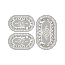PLAZA 92380 (Oval, ( O 80X130 + 2O 65X100 ), GRIS CLAIRE)