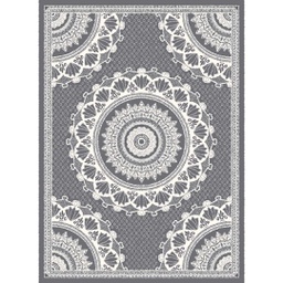 MELODIE 8662A (Rectangulaire, 190X275, GRIS FONCE_GRIS CLAIRE)