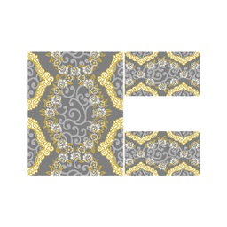 AZHAR 98820 (Rectangulaire, ( T 100X130 + 2T 60X100 ), GRIS FONCE)