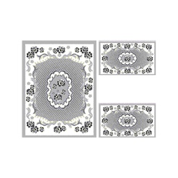 AZHAR 97170 (Rectangulaire, ( T 100X130 + 2T 60X100 ), GRIS CLAIRE)