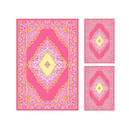 AZHAR 97150 (Rectangulaire, ( T 150X220 + 2T 60X110 ), ROSE BONBON)