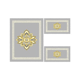 AZHAR 97160 (Rectangulaire, ( T 100X130 + 2T 60X100 ), GRIS CLAIRE)