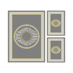 أزهر 98800 (مستطيل, ( T 150X220 + 2T 60X110 ), رمادي قاتم)
