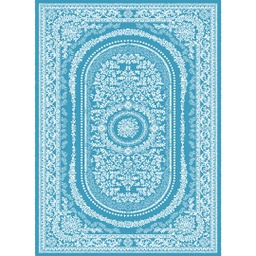 NOUR 95282 (Rectangulaire, 200X275, BLEU TURQUOISE)