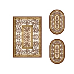 براغا 98740 (مجموعات مختلفة, ( T 155X220 + 2O 90X55 ), بني عنابي)