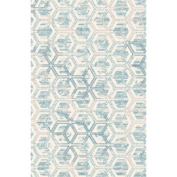 MADRID 99860 (Rectangulaire, 200X280, ECRU SHRINK / BLEU TURQUOISE)