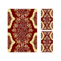 أزهر 98820 (مستطيل, ( T 150X220 + 2T 60X110 ), أحمر عنابي)