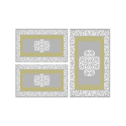 PLAZA 96760 (Rectangulaire, ( T 80X130 + 2T 65X100 ), GRIS CLAIRE)