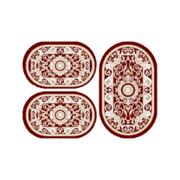 VALENCIA 51134 (Oval, ( O 80X130 + 2O 65X100 ), BORDEAUX_CREME)