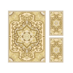 فالينسيا 58291 (مستطيل, ( T 160X220 + 2T 60X110 ), عاجي فاتح / قشدي)