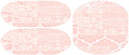 دبي 99740 (بيضوي, ( O 80X130 + 2O 65X100 ), وردي خشبي)