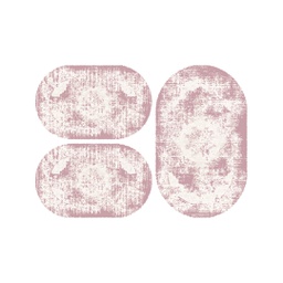 دبي A0131 (بيضوي, ( O 80X130 + 2O 65X100 ), وردي خشبي)
