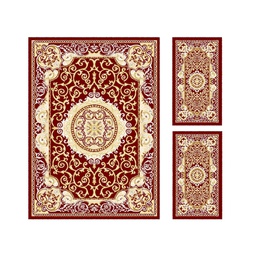 VALENCIA 51134 (Rectangular, ( T 160X220 + 2T 60X110 ), BORDEAUX_CREME)