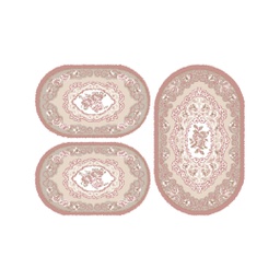 VALENCIA 92940 (Oval, ( O 80X130 + 2O 65X100 ), BOIS DE ROSE_CREME)