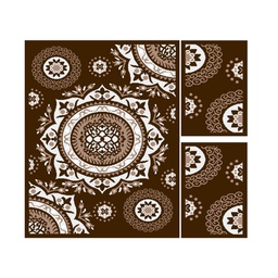 CIRTA 92675 (Rectangular, ( T 150X220 + 2T 60X110 ), MARRON BORDEAUX)