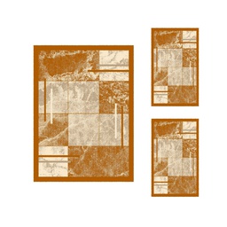 NOUR 6334X (Rectangular, ( T 100X137 + 2T 66X110 ), BRIQUE FONCE)