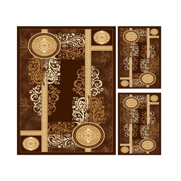 نور 5392X (مستطيل, ( T 140X220 + 2T 60X110 ), لون الشوكلاطة البنية)