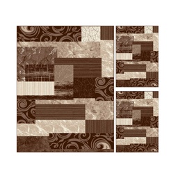 NOUR 5081X (Rectangular, ( T 140X220 + 2T 60X110 ), MARRON CAFE)