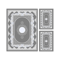 بلازا 92380 (مستطيل, ( T 160X220 + 2T 60X110 ), رمادي قاتم)