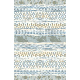 MADRID 99880 (Rectangulaire, 200X280, ECRU SHRINK / BLEU TURQUOISE)