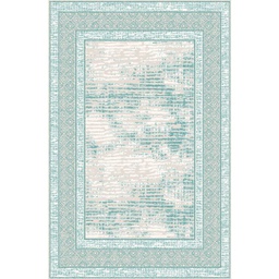 MADRID 98951 (Rectangular, 200X280, ECRU SHRINK / BLEU TURQUOISE)