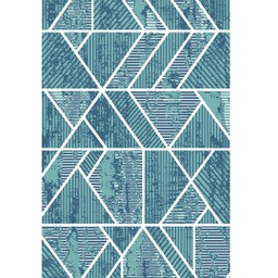 DUBAI 94600 (Rectangular, 200X280, BLEU TURQUOISE)